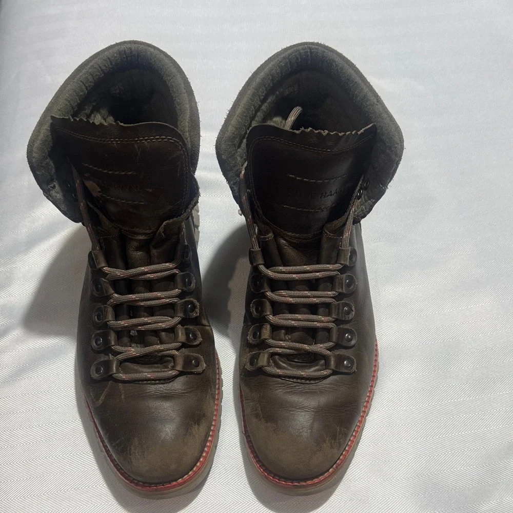 Cole Haan Brown Leather Lace-Up Men's Boots